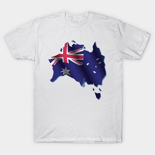 Australian Flag T-Shirt by SamiSam